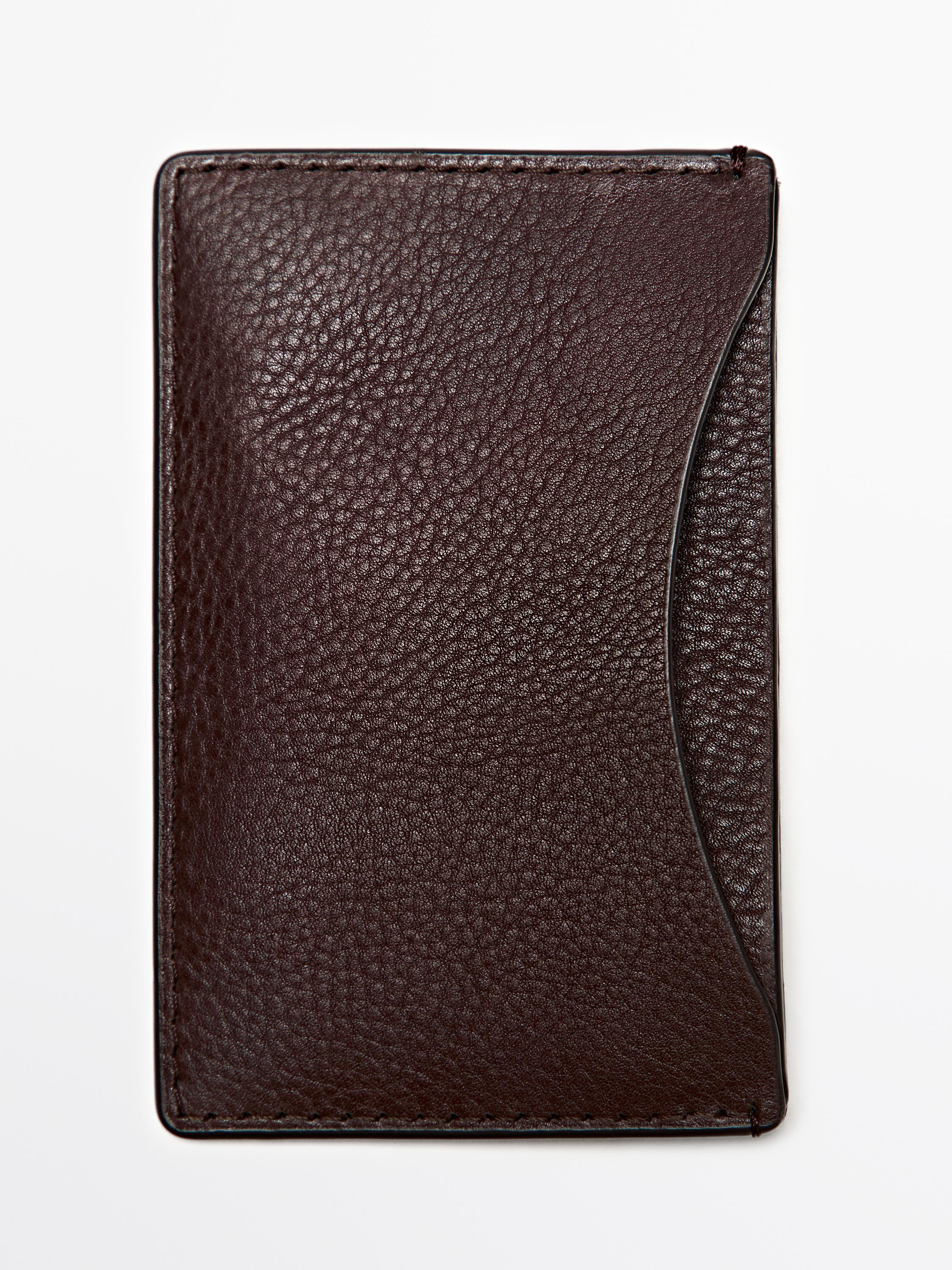 Nappa leather card holder